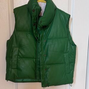 Green women’s Puffer Vest
